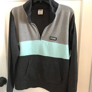 PINK Striped Sweatshirt